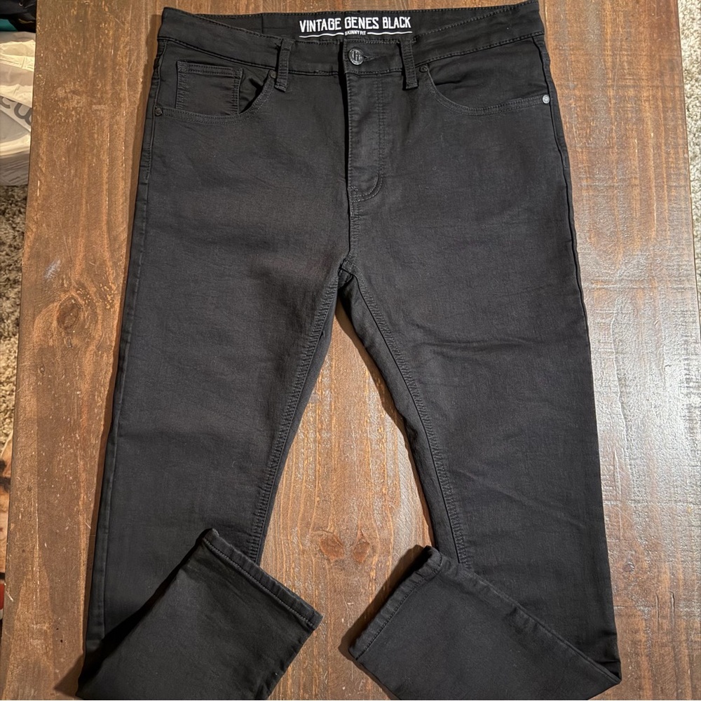 Vintage Genes Black Skinny Jeans 36x30 - Picture 6 of 8